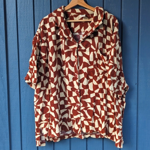 Lucy & Yak Santiago Shirt ORGANIC COTTON TOWELLING - Amara Grid - Picture 11 of 12